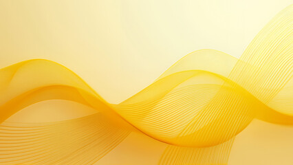 Abstract modern yellow wave lines background