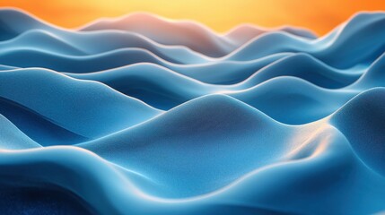 Obraz premium Gentle ocean waves undulating beneath a vibrant sunset reflecting warm hues of orange and gold at dusk