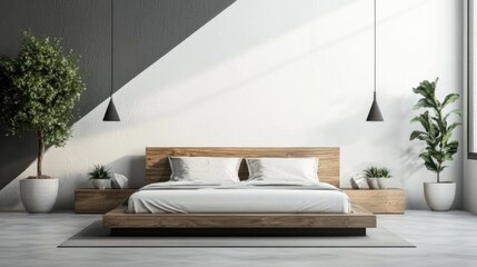 Modern Minimalist Bedroom with Natural Elements