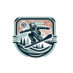 Snowboarding rider. winter active sports modern design isolated vector illustration 