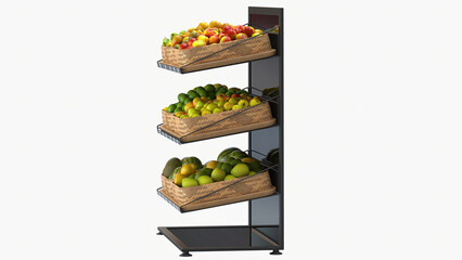 Shelves with vegetables