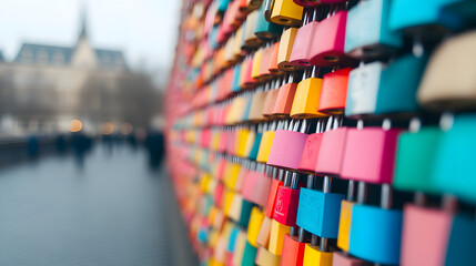 Love Lock Bridge | Symbol of Eternal Love and Commitment with Padlocks Secured by Couples