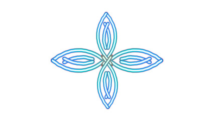 abstract blue flower