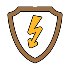 security electricity line icon vector. security electricity sign. isolated symbol illustration