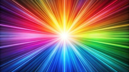 Obraz premium Abstract Spectrum Burst Background with Radiating Colors for Creative Design Projects