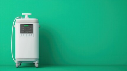 Portable dialysis machine worn by a patient, sleek and compact for modern use, portable healthcare, biomedical devices