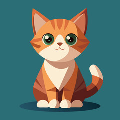 cartoon cat with eyes