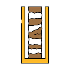 drill core samples line icon vector. drill core samples sign. isolated symbol illustration