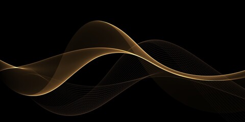 Abstract Creative Golden Wave Background image design
