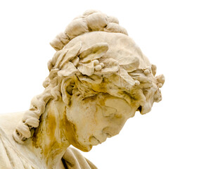 Fragment of statue at Fontana del Moro in Piazza Navona, Famous square filled with fountains in the...