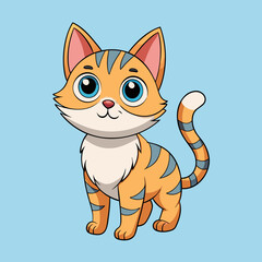 cartoon cat with eyes