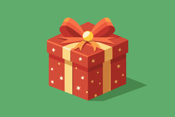 gift box with red ribbon