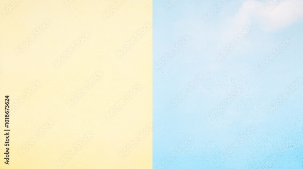 Poster a serene gradient background blending warm yellow and cool blue hues, creating a calming visual effe