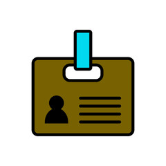 ID card icon vector
