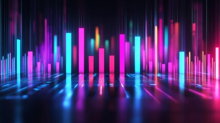 Colorful sound wave visual representation