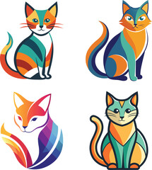 set of funny cats