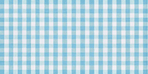 Light Blue Gingham Check Fabric Texture Background for Textile Design Pattern Stationary Photography