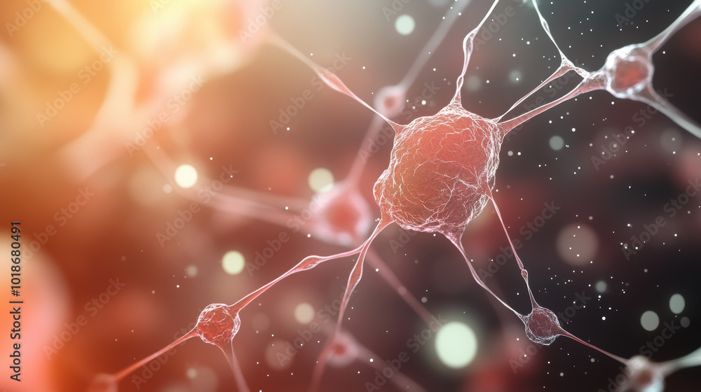 Poster highly detailed microscopic image of cell membranes showcasing intricate structures and connections.