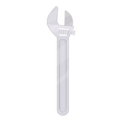 A detailed adjustable wrench tool shown in a sleek graphic style. Vector illustration