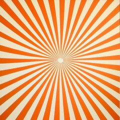 Obraz premium Vibrant orange and cream radial pattern creating a dynamic visual impact.