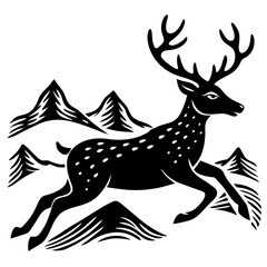 deer silhouette vector