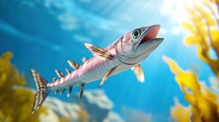 Vibrant Fish Swimming in Underwater Ocean Scene