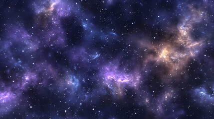 Obraz premium Digital Illustration of a Cosmic Nebula with Stars and Gas Clouds