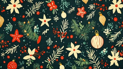 Christmas pattern for wrapping paper