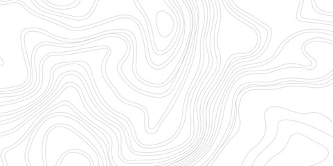 Abstract Contour Topographic Line Pattern in Black and White, Modern Wavy white topography abstracted on a white backdrop.