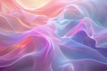 Obraz premium Abstract Wavy Pattern in Soft Pastel Hues