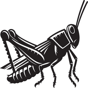 black grasshopper insect side view clip art preview