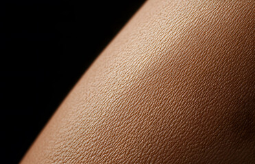 Fototapeta premium Close-Up of Skin on an Arm Showcasing Fine Hairs | Detailed Texture and Natural Beauty