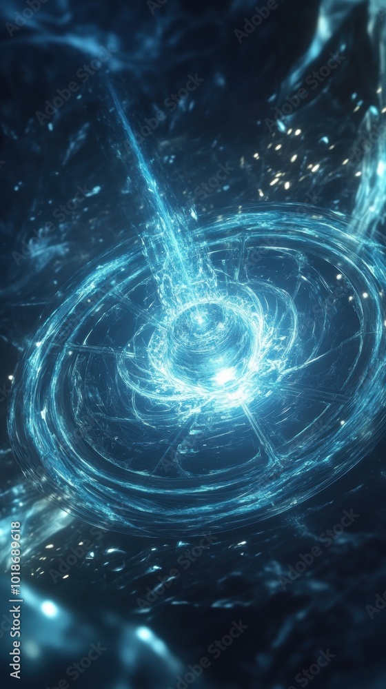 Aufkleber quantum core of the future, pulsating with ethereal light, surpassing all known supercomputers, a ma