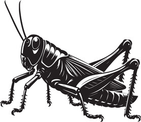 Grasshopper Silhouette isolated on a white background Minimalist Grasshopper vector illustration