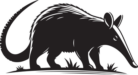 Aardvark vector silhouette 