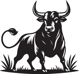 Bull vector silhouette 