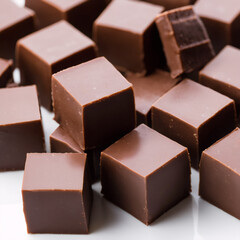Cubes of chocolate