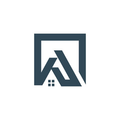 Modern building logo design concept