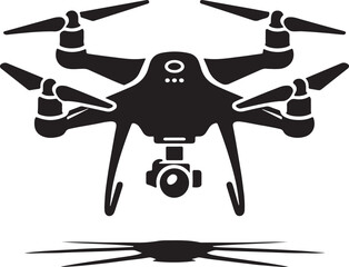 Drone vector silhouette 
