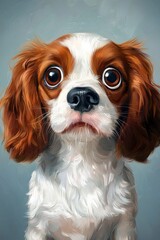  A tight shot of a dog's expressive eyes and mournful countenance