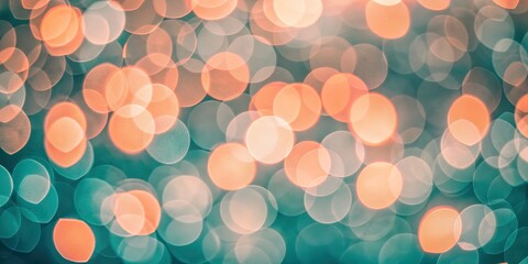 Soft bokeh lights creating a dreamy teal and orange effect.