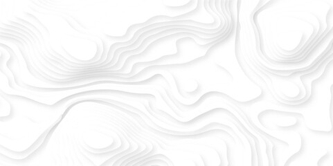 Paper topography pattern art 3d vector, Topographic canyon map light relief texture, curved layers and shadow. 3d white papercut topography relief. Cover layout template. 