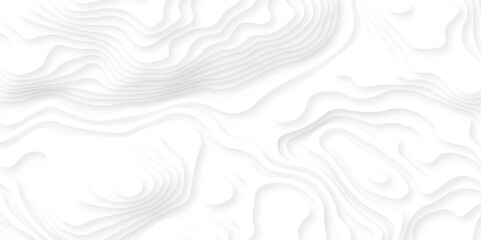 Paper topography pattern art 3d vector, Topographic canyon map light relief texture, curved layers and shadow. 3d white papercut topography relief. Cover layout template. 