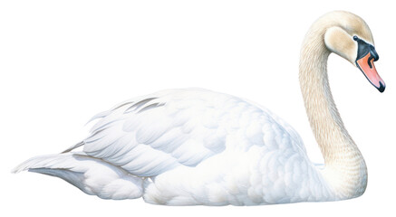 Obraz premium PNG Swan swimming animal transparent background