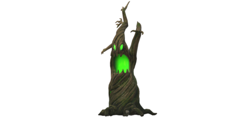 Scary Spooky Ghost Tree isolated on a Transparent Background
