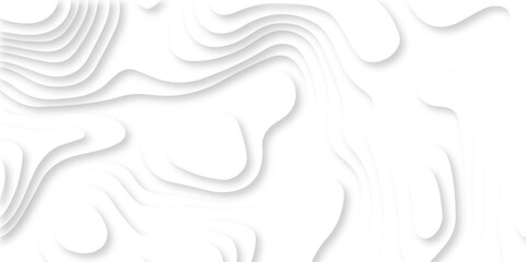 White minimal abstract background 3d papercut and grid spiral realistic design use for ads banner and advertising print design. 3d topography relief. Vector topographic illustration.