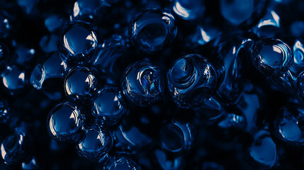 Bubbles float in a dark liquid, creating an enchanting visual display