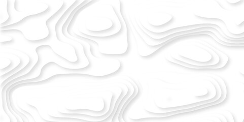 White minimal abstract background 3d papercut and grid spiral realistic design use for ads banner and advertising print design. 3d topography relief. Vector topographic illustration.