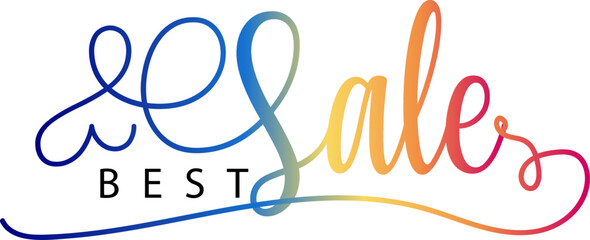 Best sale text, hot sale design, Best sale text gradient
