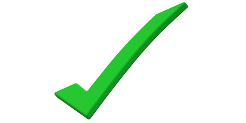 Tick Checkmark isolated on a Transparent Background